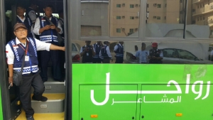 GoRiau 314 Bus Shalawat Layani Jamaah Haji Indonesia ke Masjidil Haram 24 Jam
