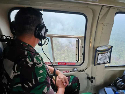 GoRiau Pantau Karhutla Riau dari Udara, Danlanud Roesmin Nurjadin Temukan Kepulan Asap Pekat