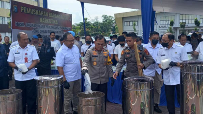 GoRiau Musnahkan 276 Kg Sabu, Wakapolda: 2.760 Juta Jiwa Terselamatkan