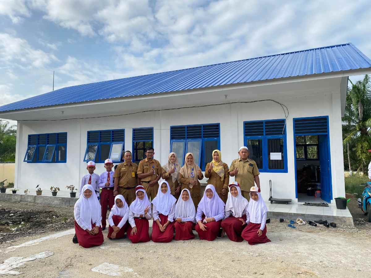 Gerak Cepat PTPN IV PalmCo Bangun Kembali Gedung Sekolah Rokan Hulu Pasca Terbakar