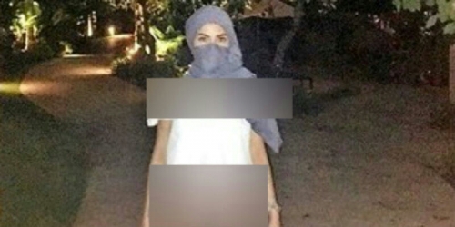 Astaghfirullah, Nikita Mirzani Pakai Kerudung dan Cadar tapi Dada dan Bagian Bawahnya Terbuka