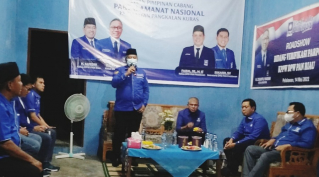 Konsolidasi Partai, Alfedri Silahturahmi ke DPD PAN Pelalawan Sekaligus Verifikasi