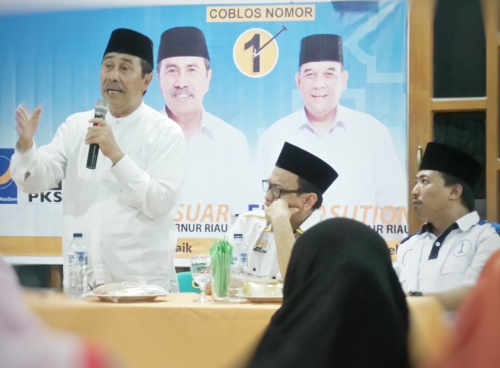 Sebelas Hari Lagi Pemilihan Gubernur Riau, Ustad Kondang di Duri ini Ajak Masyarakat Coblos Nomor 1