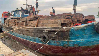 Polda Riau Tangkap Kapal Bermuatan 70 Ton Kayu Ilegal di Perairan Kepulauan Meranti