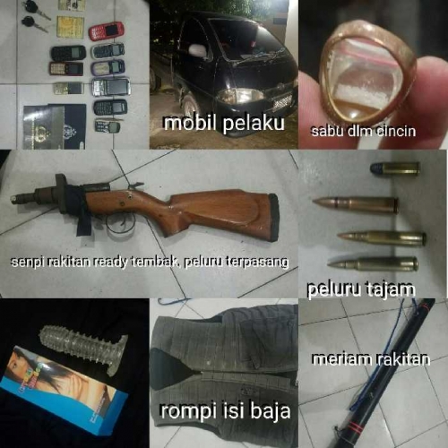 Pria Berompi Baja Ditangkap Polisi di Pekanbaru, Ditemukan Senjata Api, Peluru Tajam Hingga Meriam Karbit