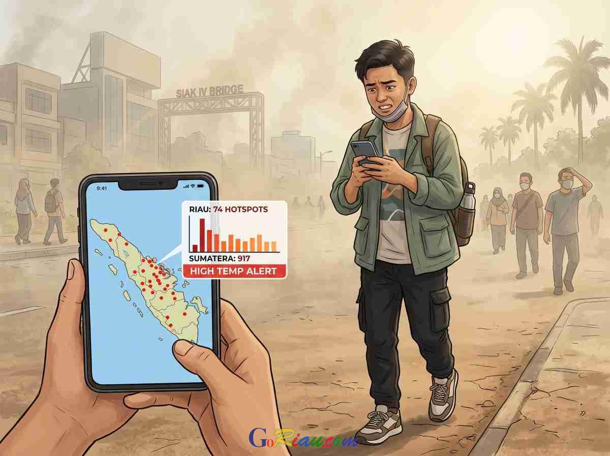Pantauan Hotspot Sumatera Tembus 917 Titik, Riau Terdeteksi 74 Titik Panas