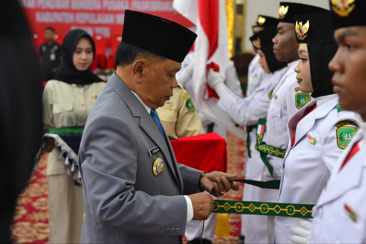 Resmi Dikukuhkan, Paskibra Kepulauan Meranti Siap Emban Tugas di HUT ke-81 RI