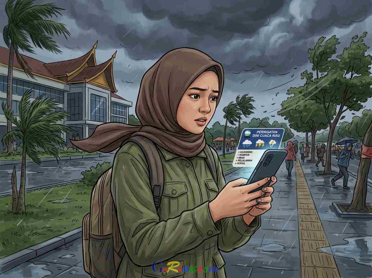 Cuaca Riau Berpotensi Hujan Meluas, BMKG Rilis Peringatan Dini di 5 Daerah