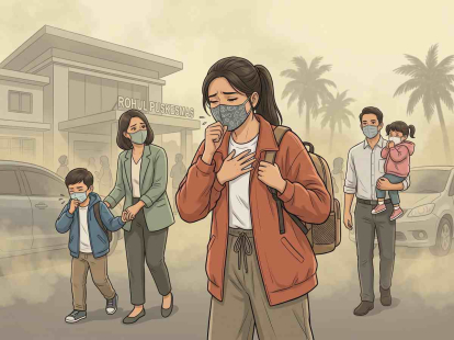 Kabut Asap Landa Rokan Hulu, Kasus ISPA Melonjak Tembus 1.860 Penderita
