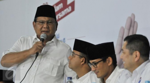 Ini Pesan Prabowo kepada Anies-Sandi Jelang Dilantik Sebagai Gubernur dan Wakil Gubernur DKI