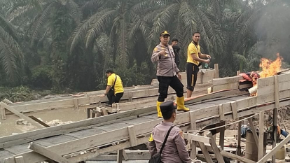 Dalam Sepekan, Polres Kuansing Musnahkan 25 Rakit PETI