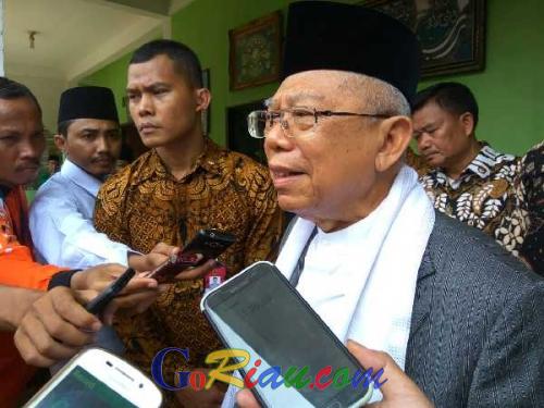 Dinilai Berhasil dalam Pembangunan di Riau, Maruf Amin Optimis Jokowi Dua Periode