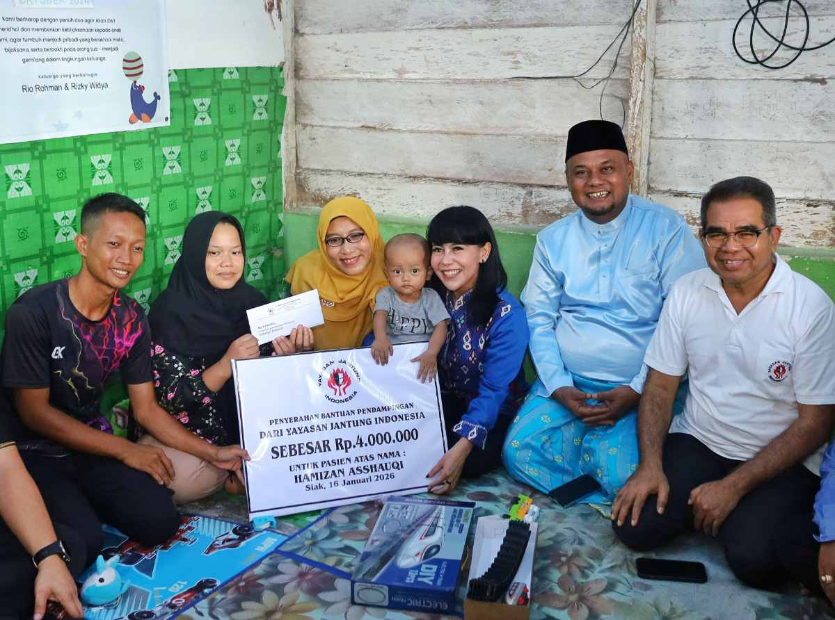 Yayasan Jantung Indonesia Bantu Pengobatan Hamizan, Wabup Siak Sampaikan Apresiasi