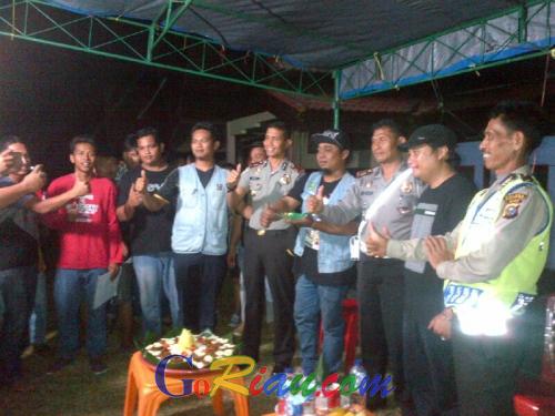 Sosialisasikan Tertib Berlalulintas, Sat Lantas Polres Inhu Gandeng Komunitas Motor Classic