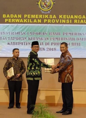 Ketiga Kalinya, Inhil Raih Opini WTP dari BPK Perwakilan Riau