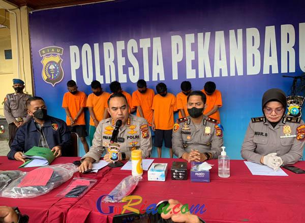 Serang Warga di Flyover SKA Pekanbaru, 7 Anggota Geng Motor Ditangkap