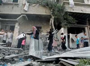 GoRiau Terus Dibombardir Israel, Puluhan Ribu Muslim Gaza Mengungsi Tanpa Arah