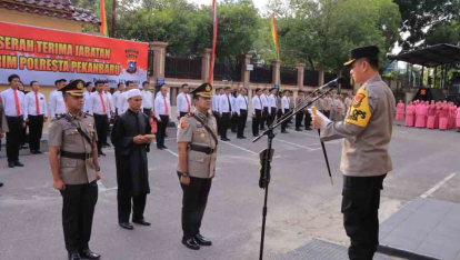GoRiau Lantik Kasat Reskrim Pekanbaru, Kapolresta Ajak Petai Tantangan Masa Depan