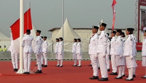 GoRiau Upacara HUT ke-74 RI di Pulau Reklamasi, Anies Baswedan: Ini Tanah Air Kita