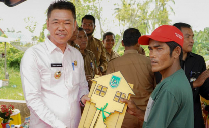 Hari Ini, 15 Unit Rumah Resetlemen Diserahkan Bupati Kepada Nelayan Bagansiapiapi
