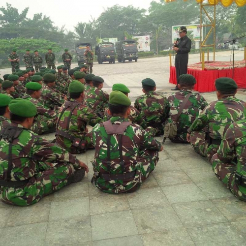Buru Titik Api, Satu Kompi TNI Disebar pada 7 Kecamatan di Inhil
