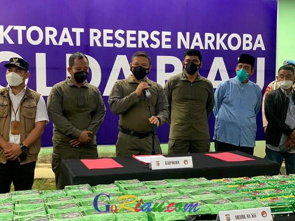 Polda Riau Gagalkan Peredaran 81 Kg Sabu dari Sindikat Internasioal di Pekanbaru