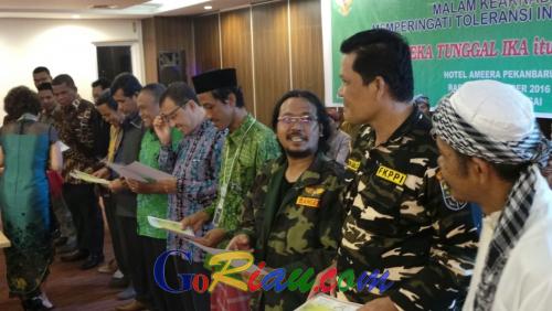 Pertama Kalinya, Lintas Agama di Riau Berkumpul Menyanyikan Lagu Perjuangan untuk Peringati Hari Toleransi Sedunia