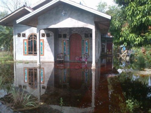 Puluhan Rumah di Siak Kecil Terendam, Kanal PT SDA Dituding Biangnya
