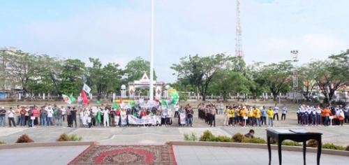 Dipusatkan di Lapangan Gajahmada Tembilahan, Deklarasi Damai Berlangsung Sepi