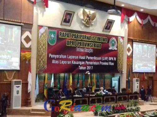 Gelar Paripurna Istimewa, DPRD Riau Terima LHP BPK RI Hari Ini