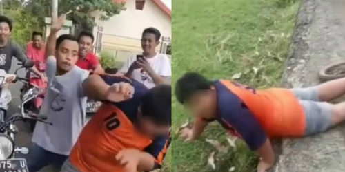 Bocah Penjual Gorengan Tersungkur Di-bully 8 Pemuda, Ajudan Prabowo Geram dan Ingin Cari Pelaku