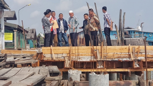 Wabup Said Hasyim Tinjau Pembangunan Pelantar Sungai Juling