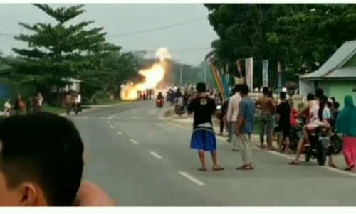 Ternyata Ini Penyebab Bocornya Pipa Gas Chevron di Jalan Lintas Duri - Kandis, Polisi Sudah Amankan Tersangka