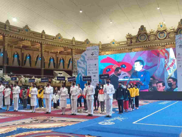 Pertunjukan Kolosal Gelora Nusantara Hiasi Pembukaan Kejurnas Wushu Piala Presiden 2024