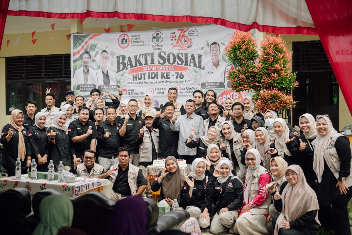 Peringati HUT ke-76, IDI Kuansing Beri Layanan Kesehatan Gratis di Inuman