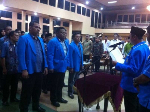 Disaksikan Bupati dan Ketua DPRD, Kepengurusan DPD KNPI Inhil Resmi Dilantik