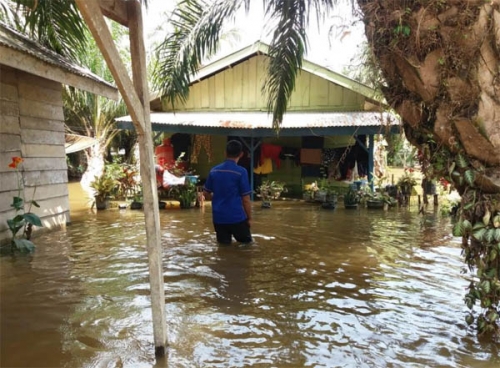 Banjir Terus Meluas, KPBD Inhu: Lebih dari 6.000 Rumah Warga Terendam Air