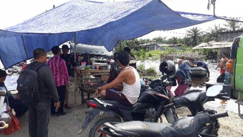 109 Keluarga Korban Banjir di Pangkalan Kerinci Masih Bertahan di Lokasi Pengungsian
