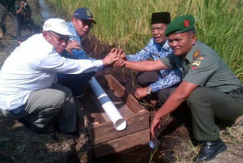 Kepulauan Meranti Kedua se Riau Laksanakan Gerakan Pencanangan Perbaikan Irigasi
