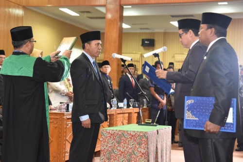 Syaukani Dilantik sebagai PAW Anggota DPRD Bengkalis Gantikan Heru Wahyudi