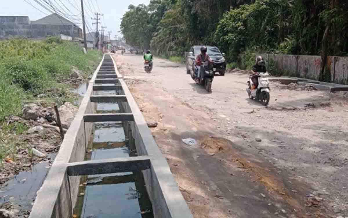 Pembangunan Drainase Jalan Bangau Sakti Pekanbaru Berlanjut Tahun Ini