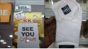 Kaos Kaki Bertuliskan Allah Dijual di Supermarket, Umat Islam Marah dan Serukan Boikot