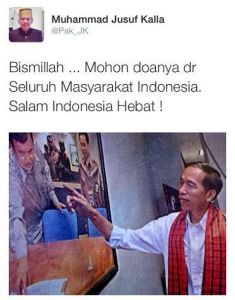 GoRiau Dipastikan Cawapres Jokowi, JK Minta Doa Rakyat Indonesia