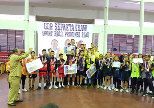Dispora Pantau 8 Atlet Muda Hasil Kejurda Takraw Antar SMP se-Riau jadi Pelapis PPLP