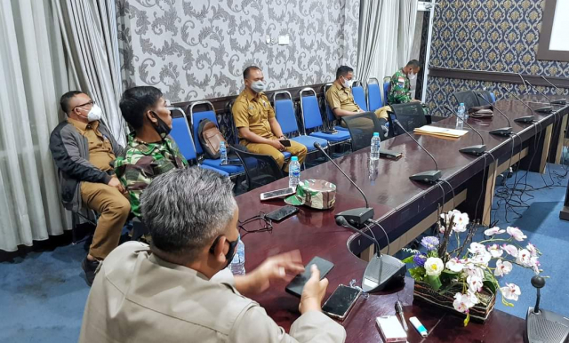 Sekda dan Kapolres Meranti Ikut Rakor Penanganan Covid-19 bersama Presiden Jokowi