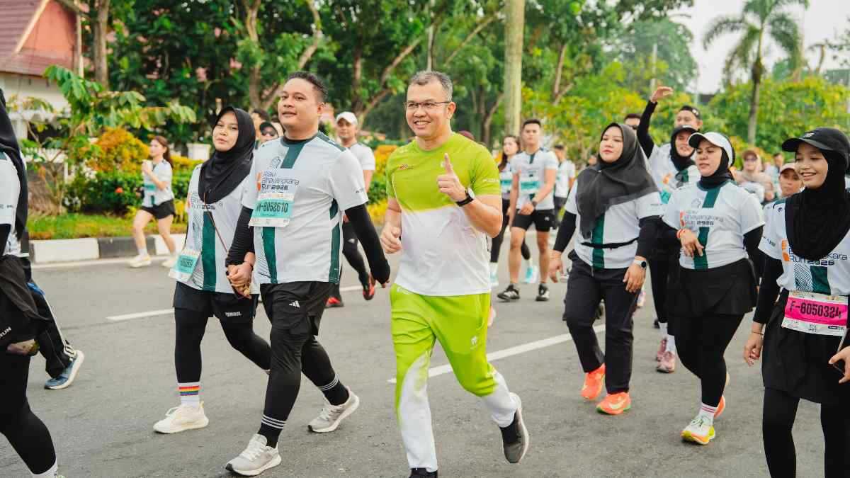 Puluhan Pelari PTPN IV Regional III Ramaikan Riau Bhayangkara Run 2026