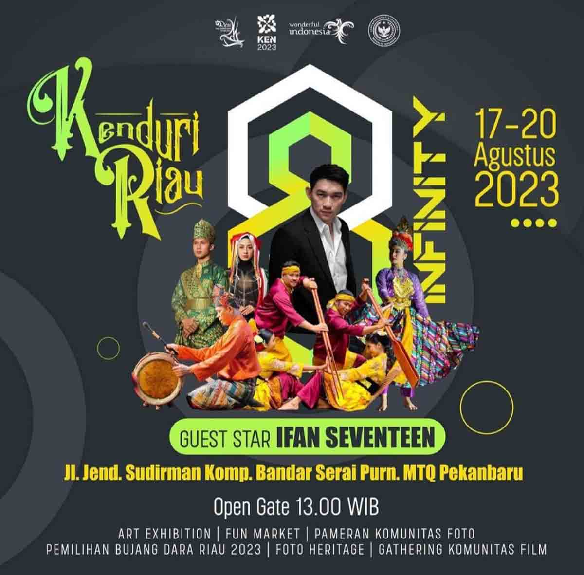 Ada Konser Ifan Seventeen, Ini Jadwal dan Lokasi Acara Kenduri Riau 2023
