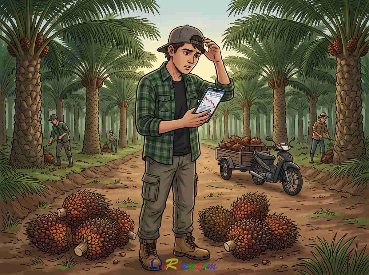 Harga CPO dan Kernel Anjlok, Nilai Jual TBS Sawit Swadaya Riau Turun Pekan Ini