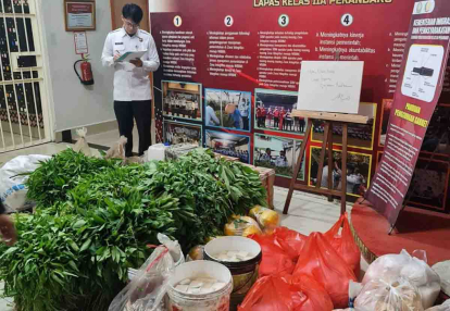GoRiau Petugas Lapas Pekanbaru Pastikan Kualitas Bahan Makanan Warga Binaan
