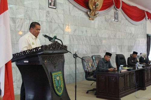 Bupati Inhu Sampaikan LKPJ Akhir Tahun 2014 dan Akhir Masa Jabatan Periode 2010-2015